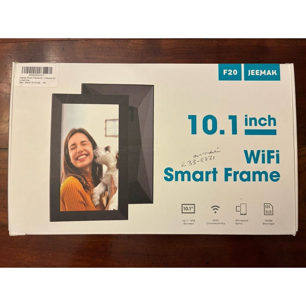 Jeemak F20 10.1" Smart WiFi Digital Picture Frame 16GB HD IPS Touch Screen Black